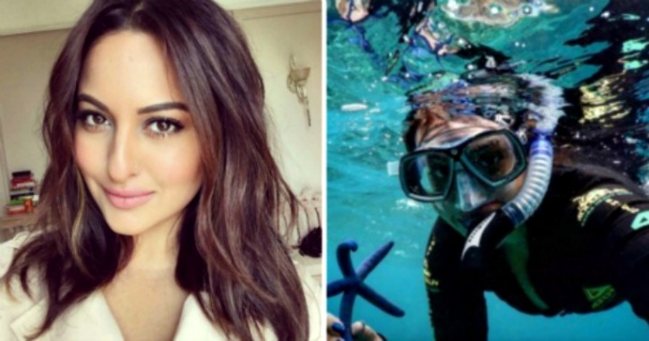 Sonakshi Sinha Gives A Peek Of Her Adventurous Side To Fans Shares Scuba Diving Pictures